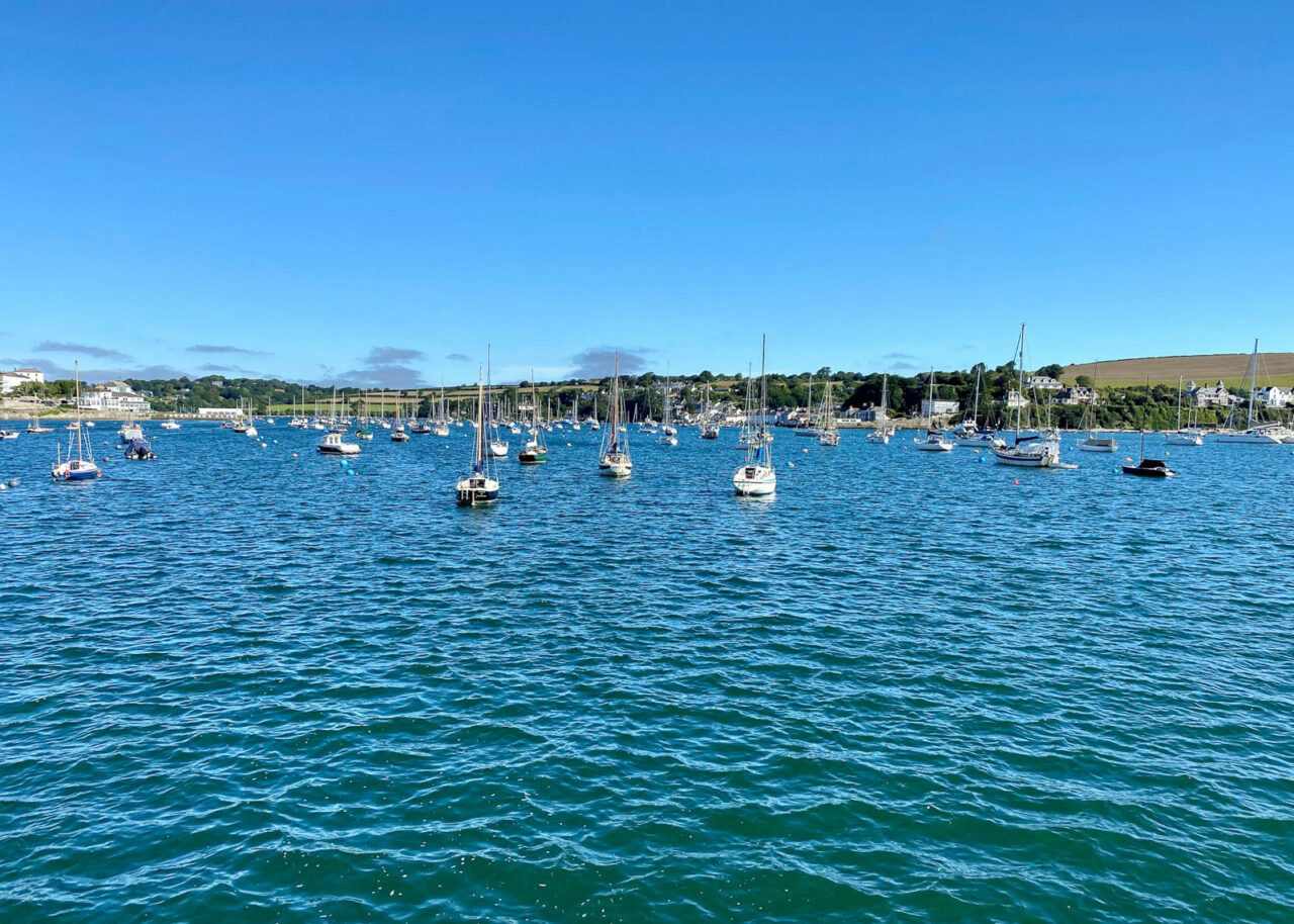 Sail boats on the water in Falmouth
